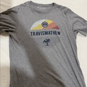Travis Mathew Heather Gray Tee with Colorful Graphic